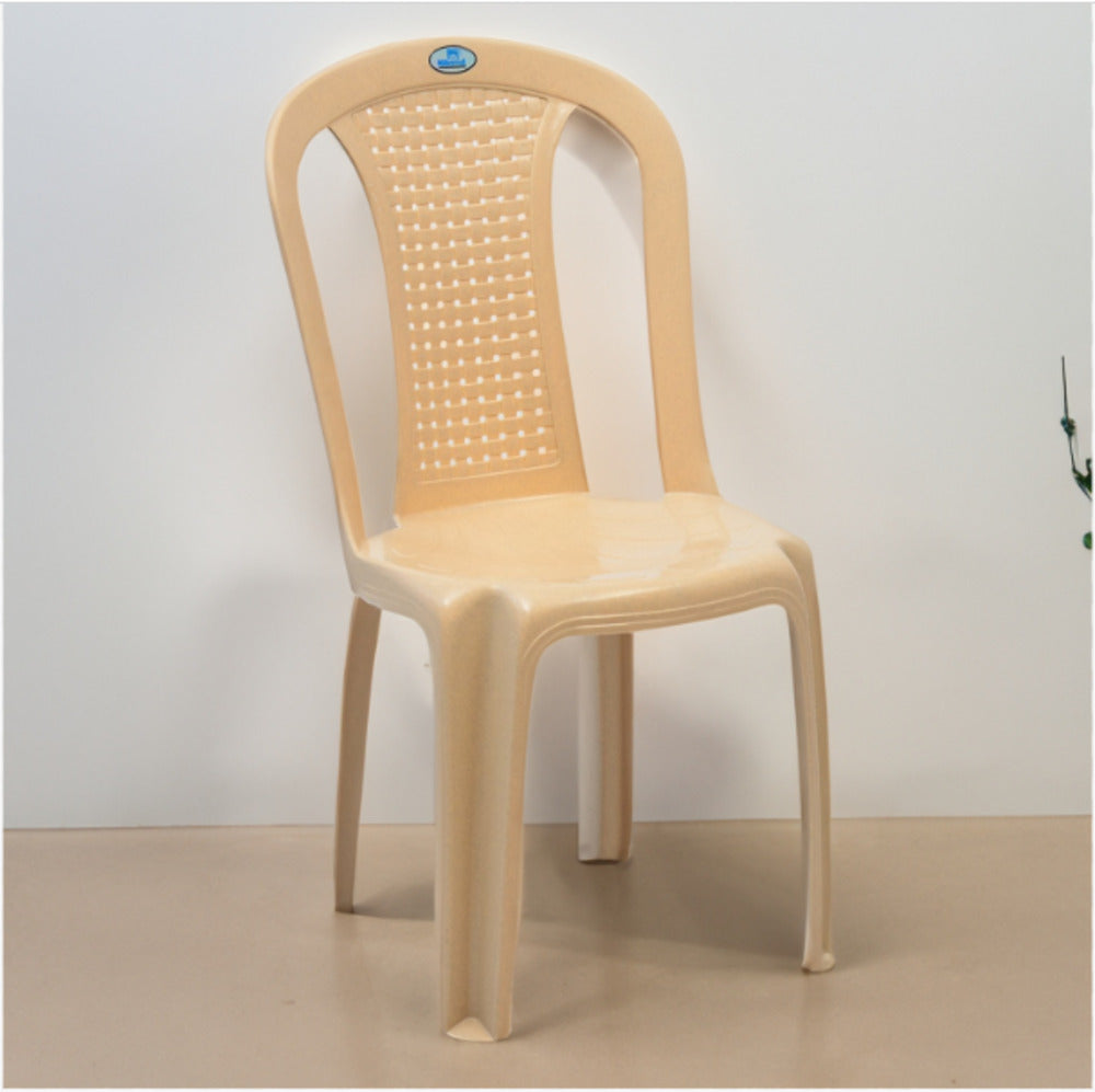 NILKAMAL CHR4002 PLASTIC ARMLESS CHAIR (MARBLE BEIGE) — Nilkamal | VK Furniture Mangalore
