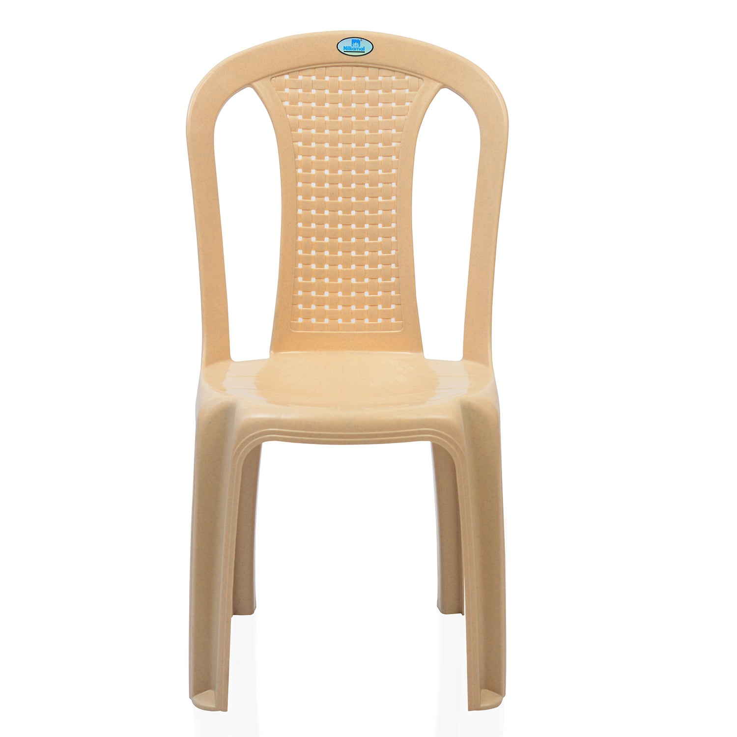 Nilkamal CHR4002 Plastic Armless Chair (Marble Beige) - Nilkamal | VK Furniture & Electronics Mangalore