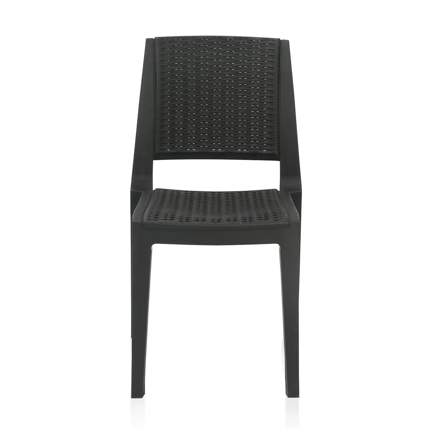 Nilkamal Enamora Plastic Armless Chair (Iron Black) - Nilkamal | VK Furniture & Electronics Mangalore