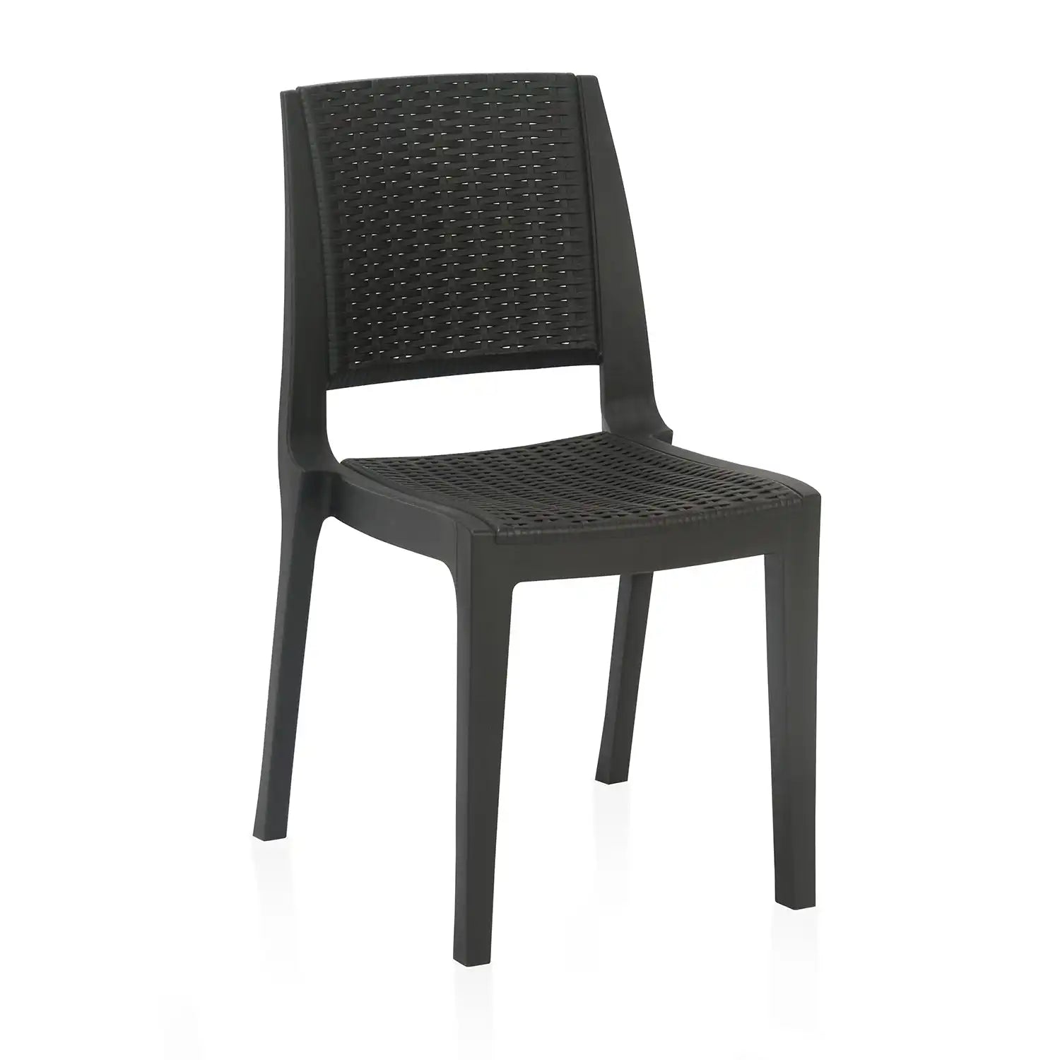 Nilkamal Enamora Plastic Armless Chair (Iron Black) - Nilkamal | VK Furniture & Electronics Mangalore