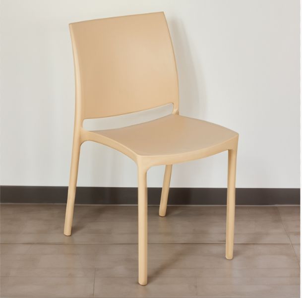 NILKAMAL NOVELLA 08 PLASTIC ARMLESS CHAIR (BISCUIT) — Nilkamal | VK Furniture Mangalore