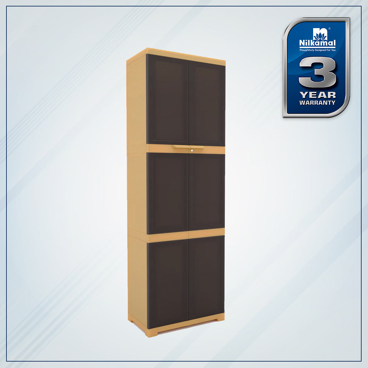 Nilkamal Freedom Mini Large (FML) Plastic Storage Cabinet (Weathered Brown / Biscuit) - Nilkamal | VK Furniture & Electronics Mangalore