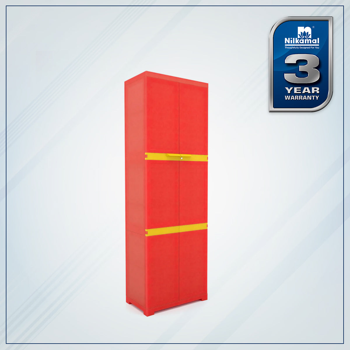 Nilkamal Freedom Mini Large (FML) Plastic Storage Cabinet (Bright Red / Yellow) - Nilkamal | VK Furniture & Electronics Mangalore
