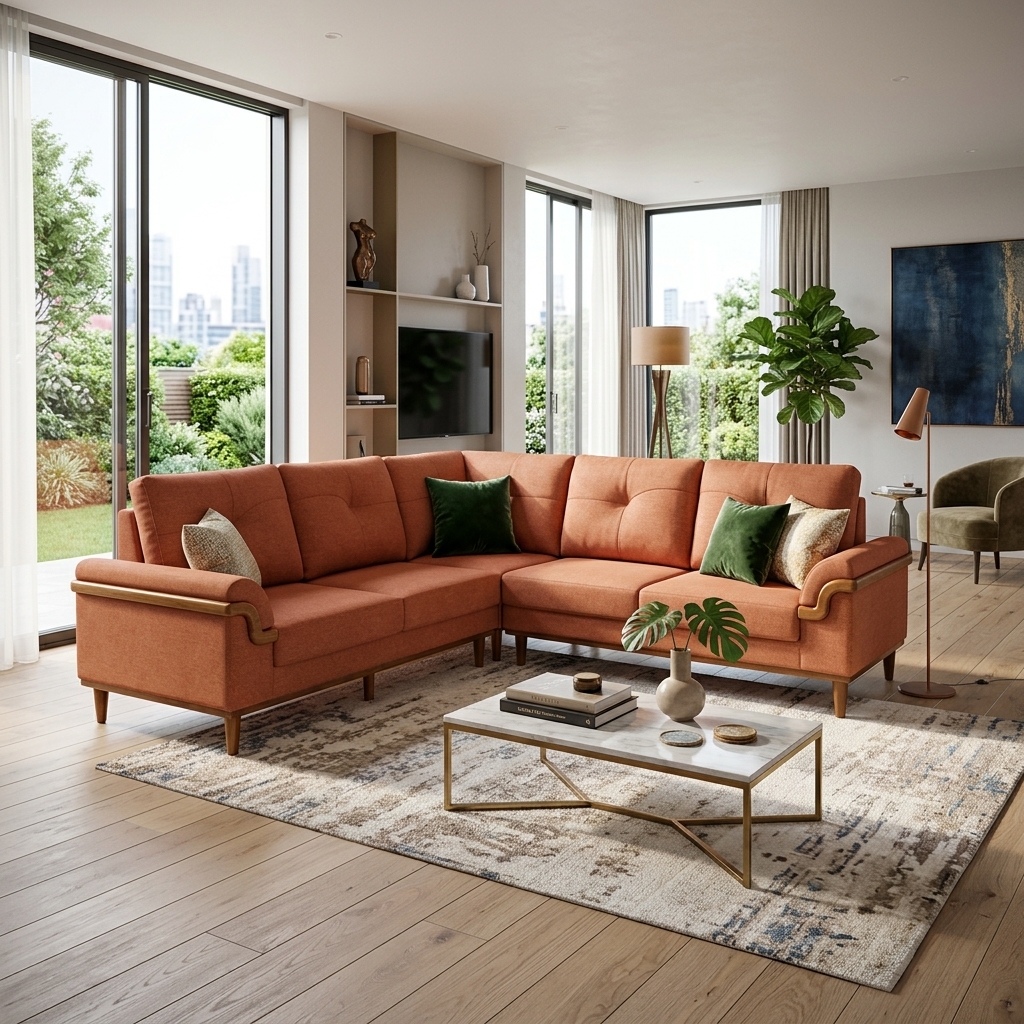 VK Nicolas Corner Sofa Set