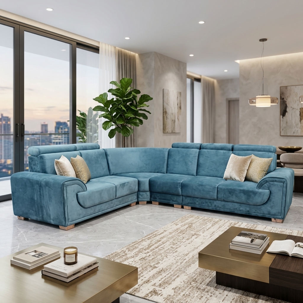 VK Urban Corner Sofa Set — VK Furniture & Electronics | VK Furniture Mangalore