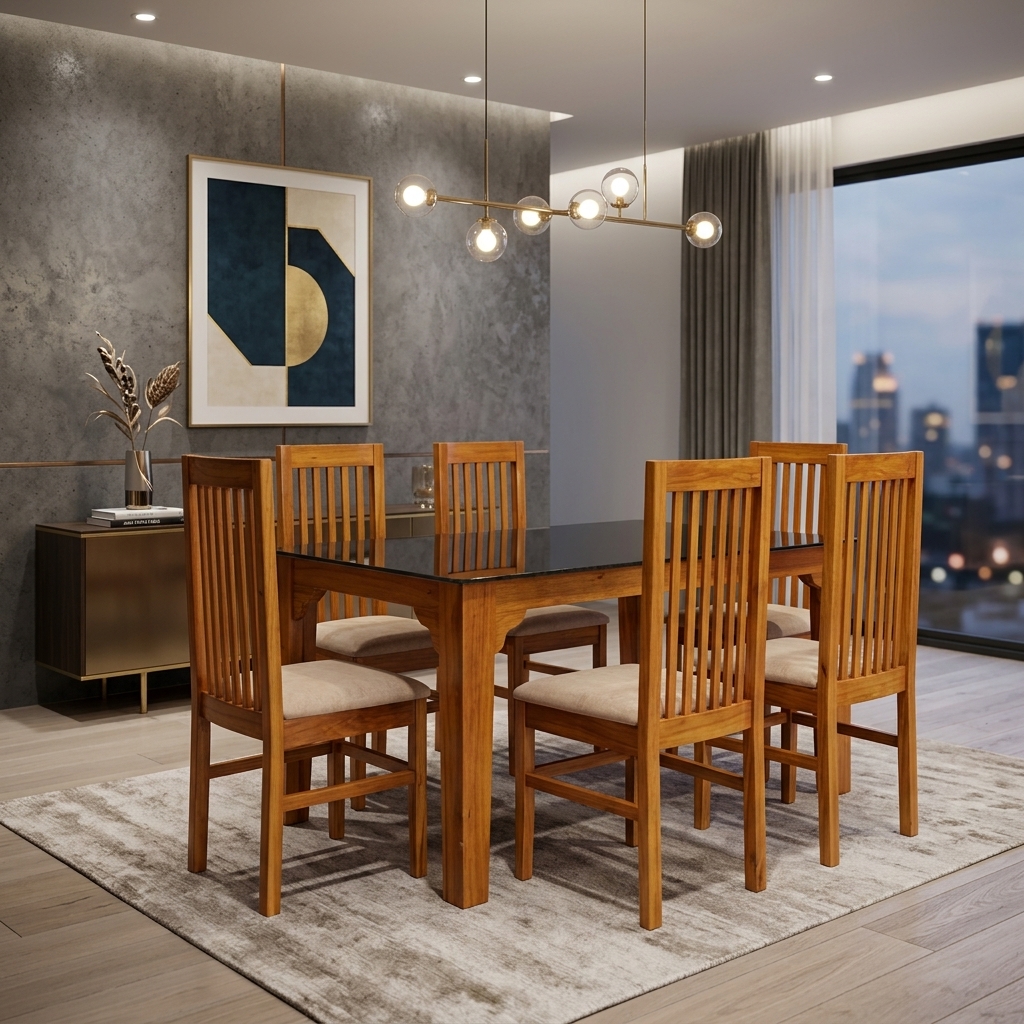 VK Royal Model 6 Seater Dining Set