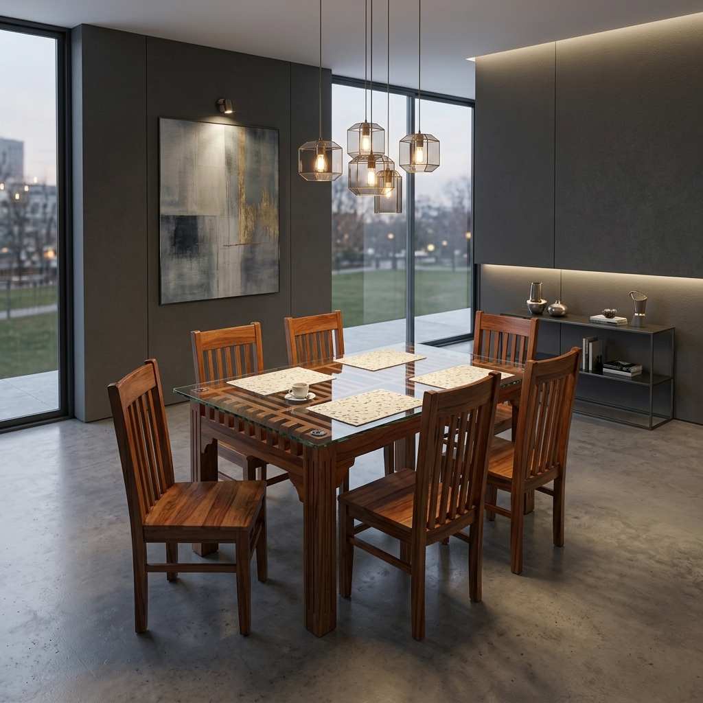 Deluxe Model 6 Seater Dining Set