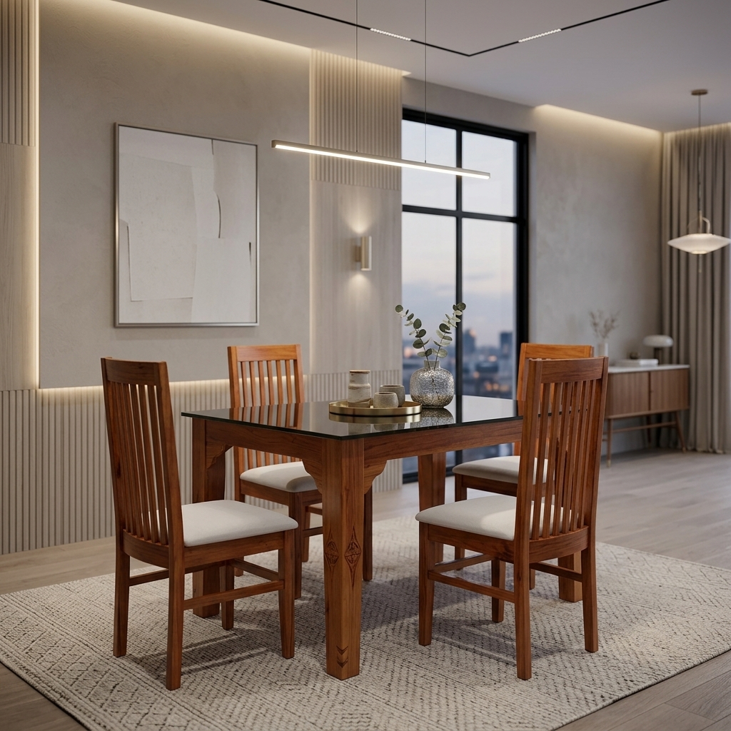 VK Royal Model 4 Seater Dining Set