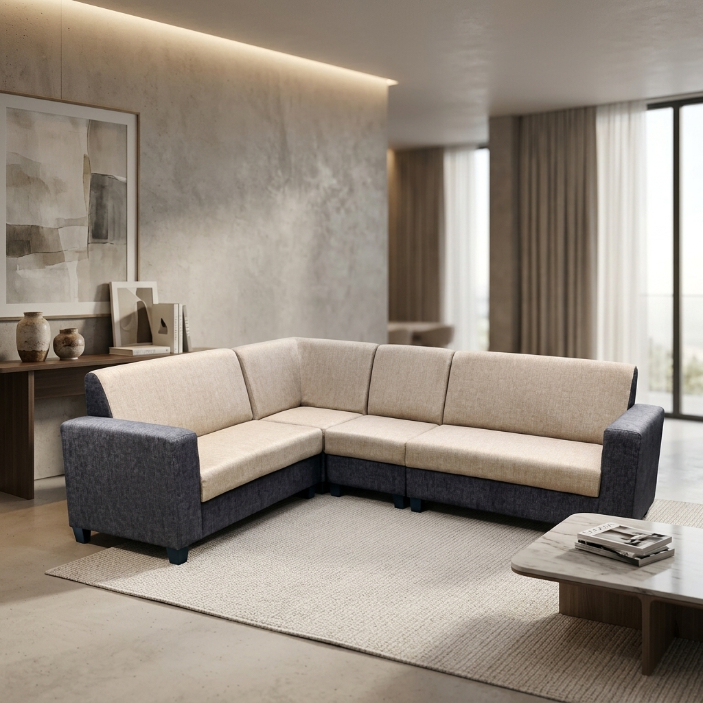 VK Orchid Corner Sofa Set — VK Furniture & Electronics | VK Furniture Mangalore