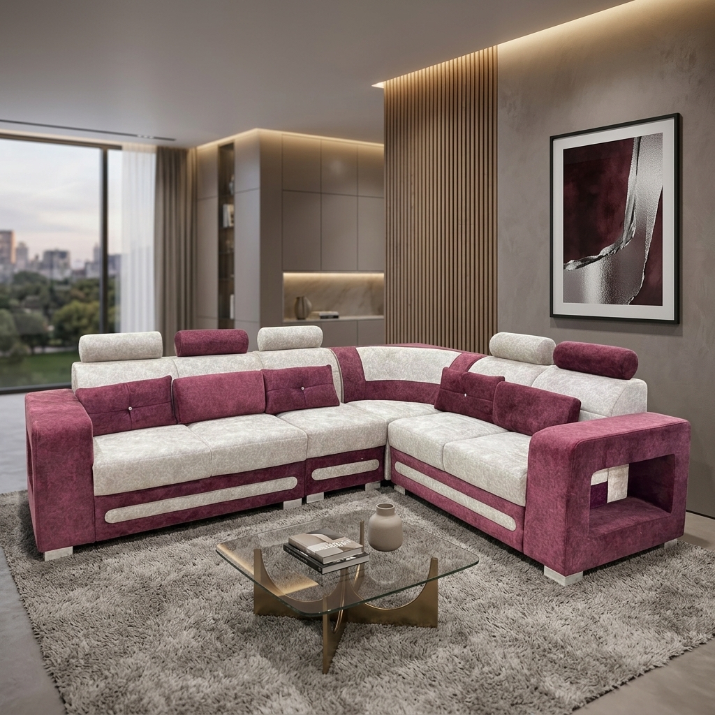 VK Focus Corner Sofa Set — VK Furniture & Electronics | VK Furniture Mangalore