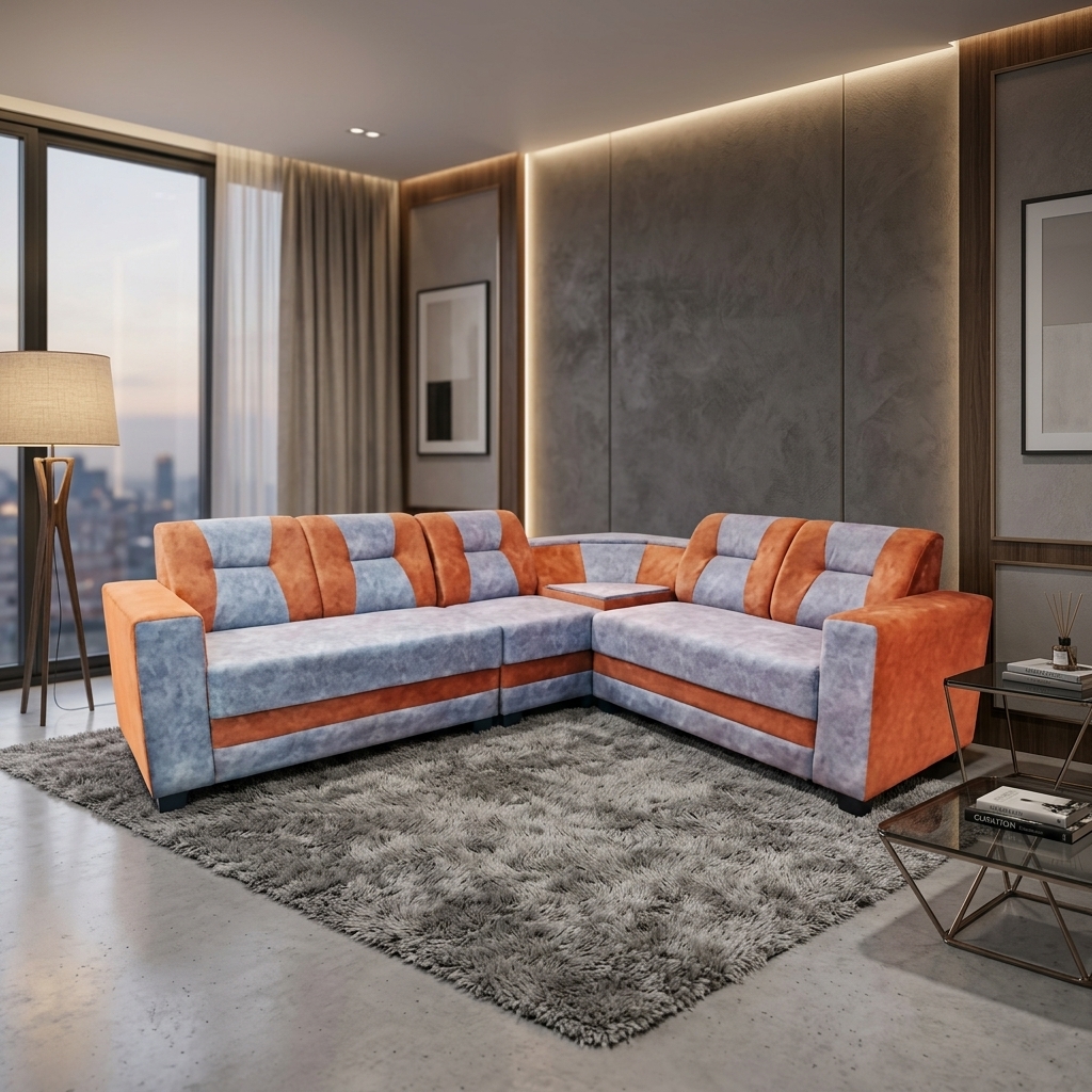 VK Lissable Corner Sofa Set — VK Furniture & Electronics | VK Furniture Mangalore