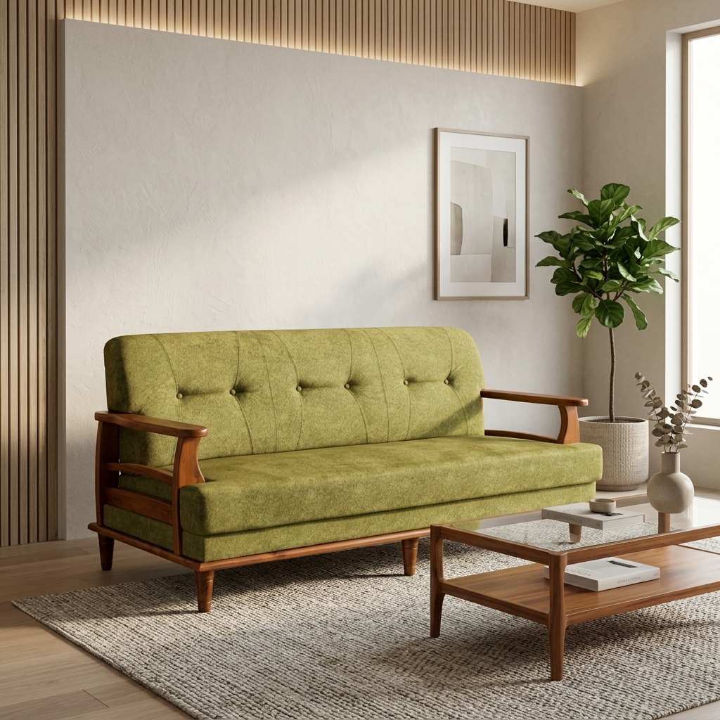 VK Durain 3 Seater Sofa — VK Furniture & Electronics | VK Furniture Mangalore