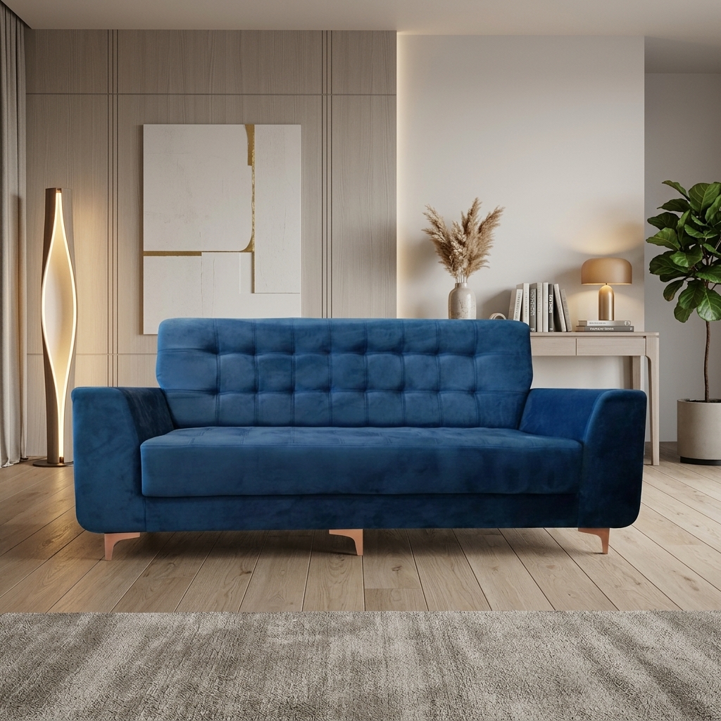 VK French Model 3 Seater Sofa — VK Furniture & Electronics | VK Furniture Mangalore