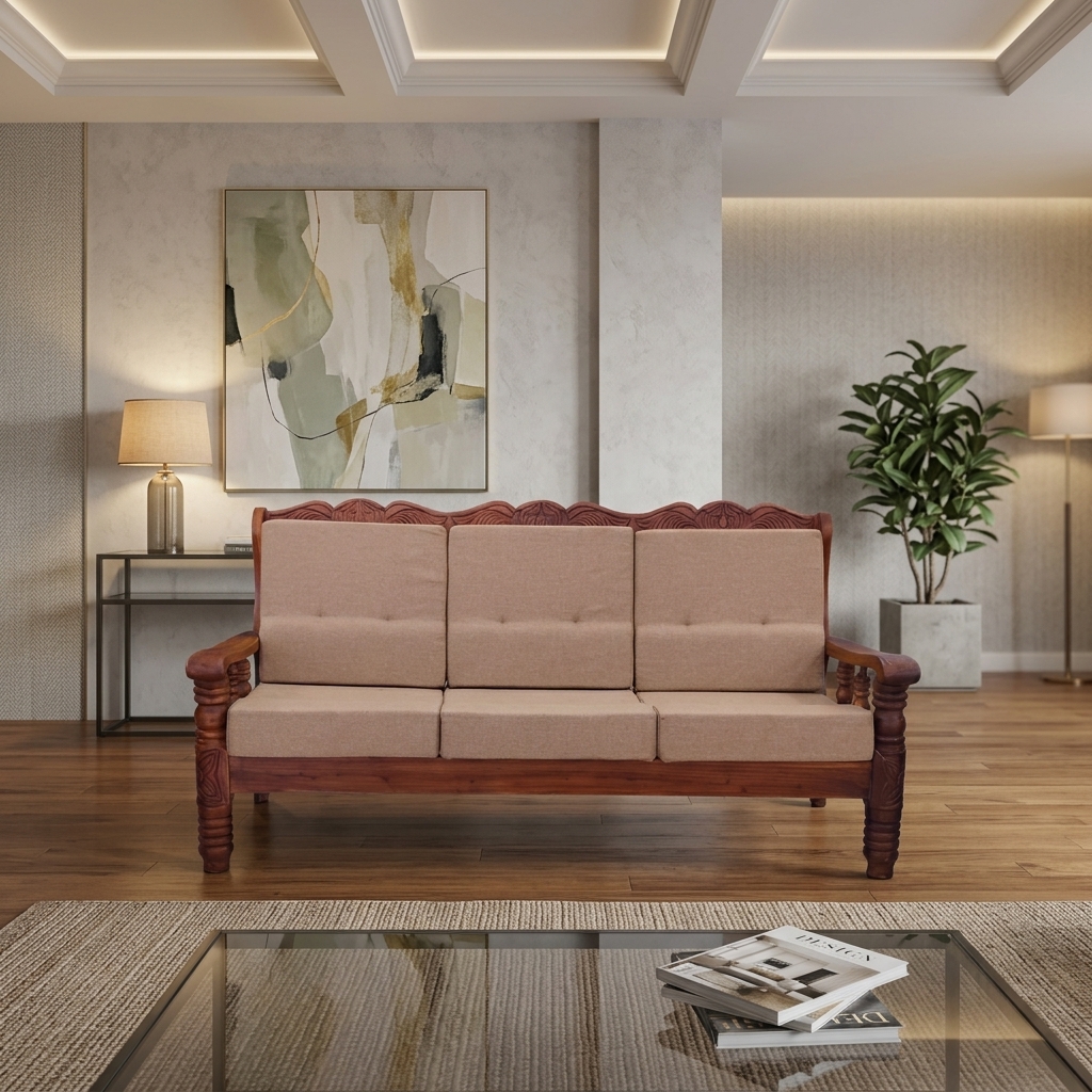 VK Himalaya 3 Seater Sofa — VK Furniture & Electronics | VK Furniture Mangalore