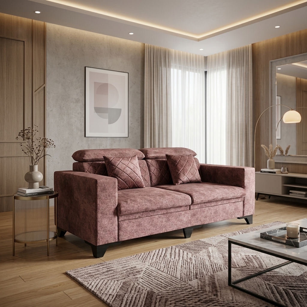 VK Benzo 3 Seater Sofa — VK Furniture & Electronics | VK Furniture Mangalore