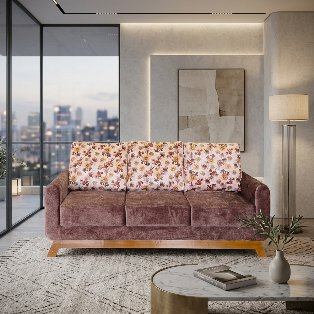 VK Vintage 3 Seater Sofa — VK Furniture & Electronics | VK Furniture Mangalore