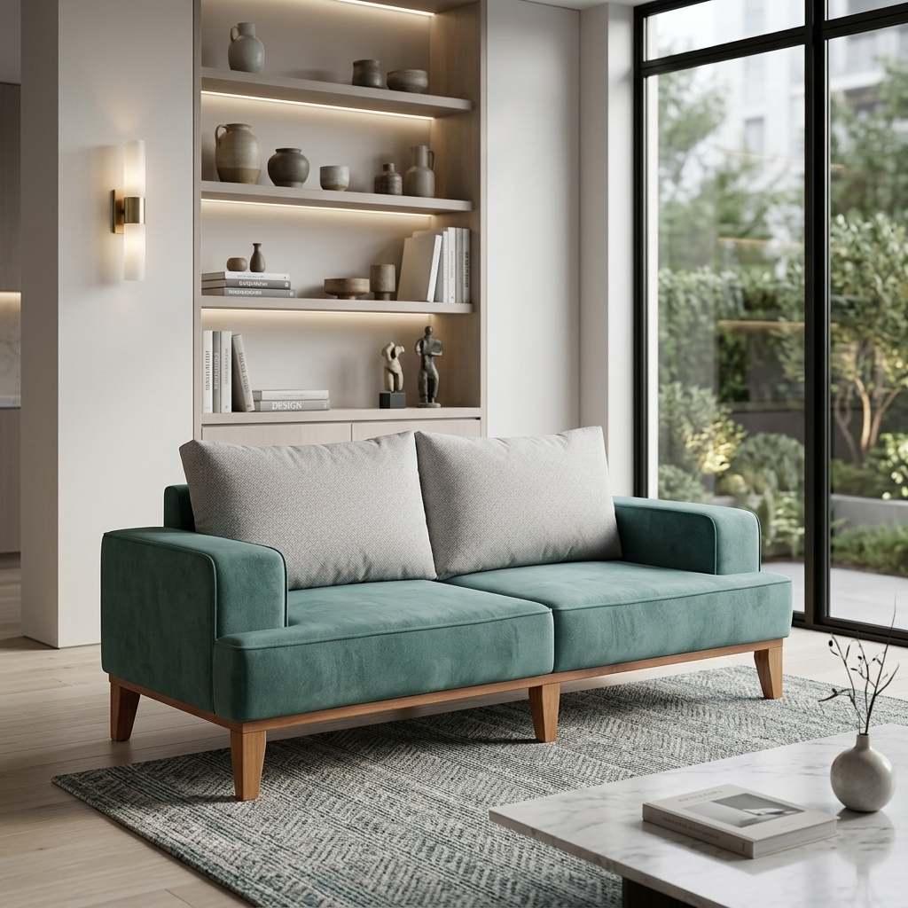 VK Sofiya 2 Seater Sofa Set — VK Furniture & Electronics | VK Furniture Mangalore