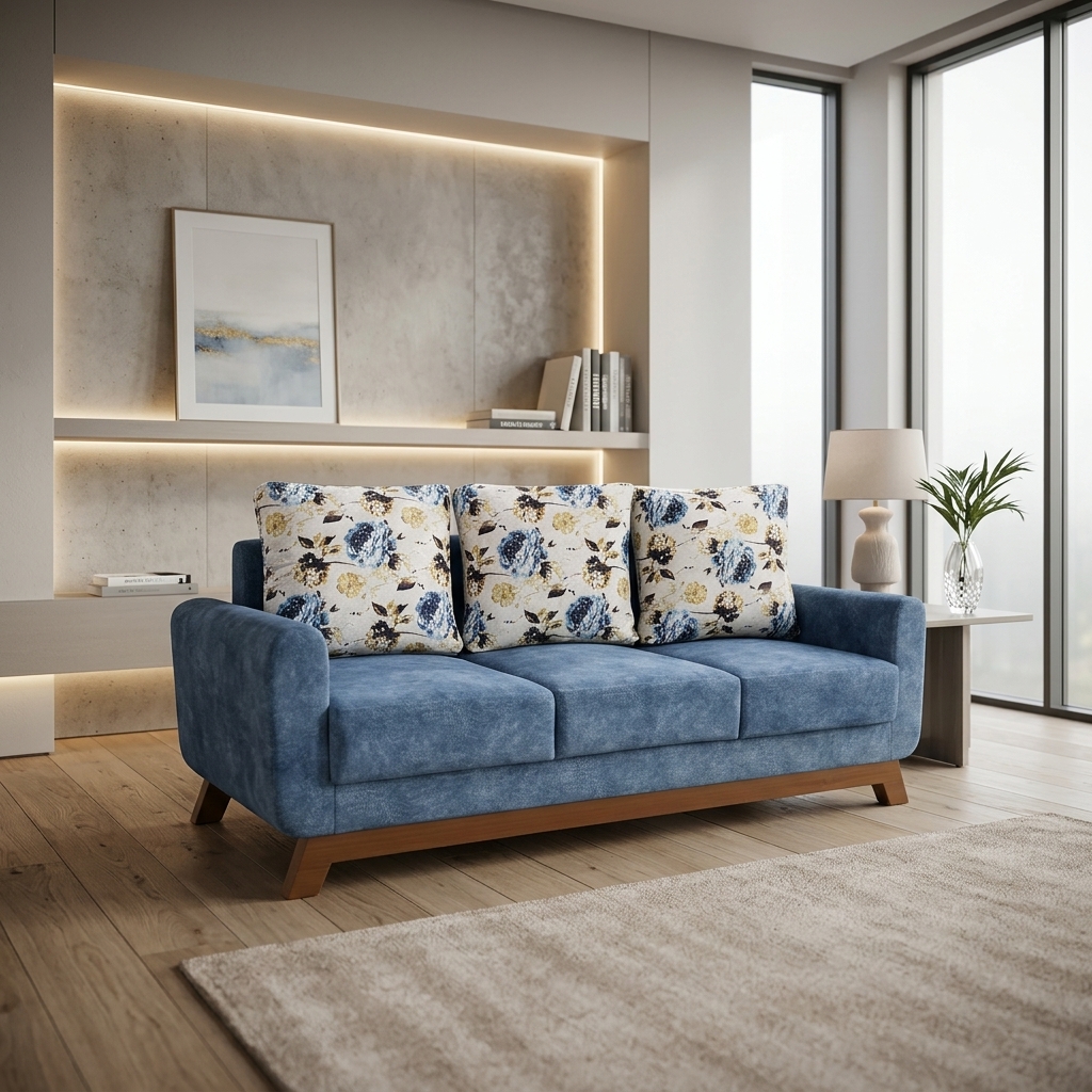 VK Vintage 3 Seater Sofa — VK Furniture & Electronics | VK Furniture Mangalore