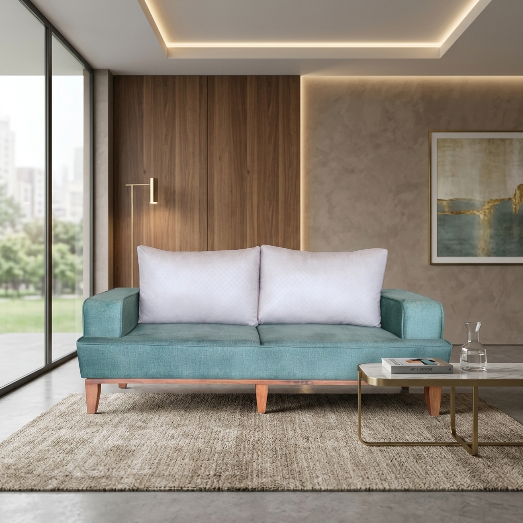 VK Sofiya 3 Seater Sofa — VK Furniture & Electronics | VK Furniture Mangalore