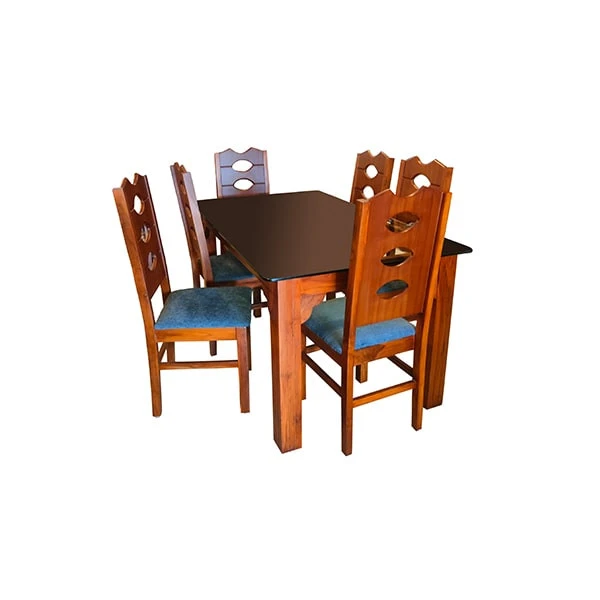 Thrishanku Model Dining Set with  6 Seater - VK Furniture | VK Furniture & Electronics Mangalore