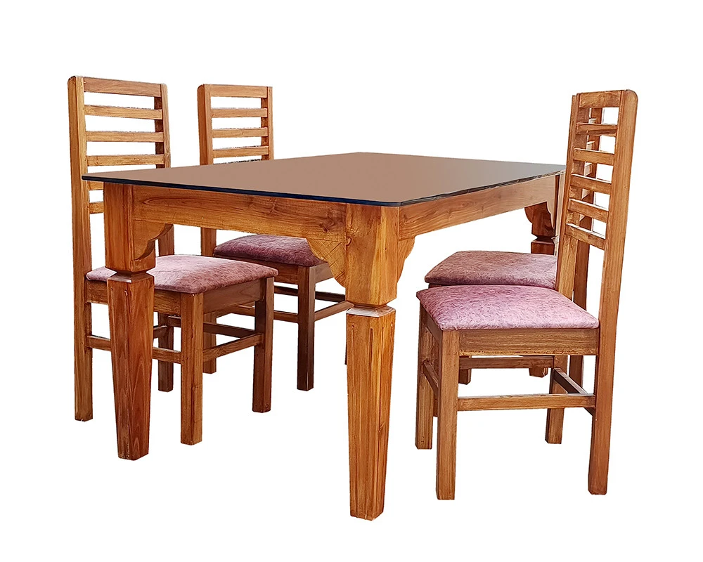 VK Zen Model 4 Seater Dining Set - VK Furniture | VK Furniture & Electronics Mangalore