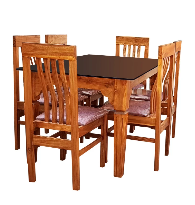 VK  Domino Model 6 Seater Dining Set - VK Furniture | VK Furniture & Electronics Mangalore