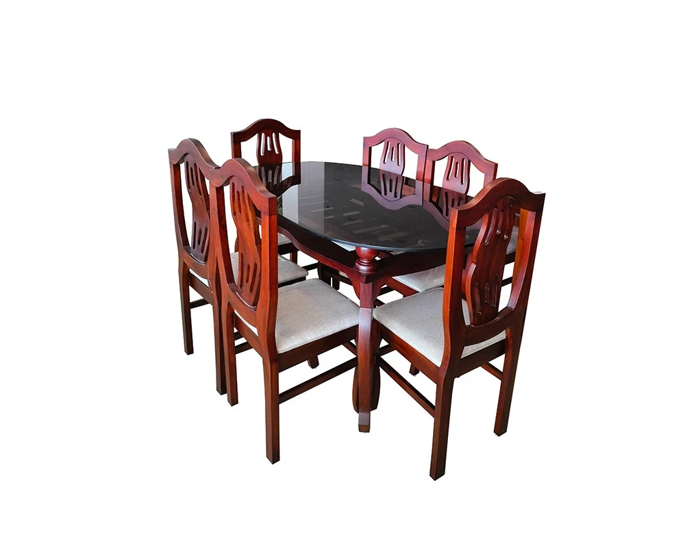 Marine Model wood 6 seater Dining set - VK Furniture | VK Furniture & Electronics Mangalore