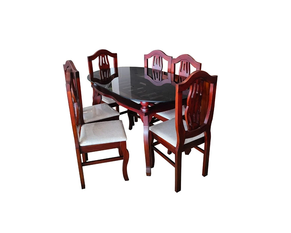Marine Model wood 6 seater Dining set - VK Furniture | VK Furniture & Electronics Mangalore