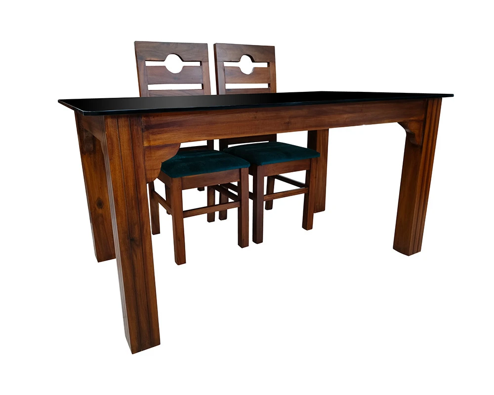 VK Eye Model Wood 6 Seater Dining set - VK Furniture | VK Furniture & Electronics Mangalore