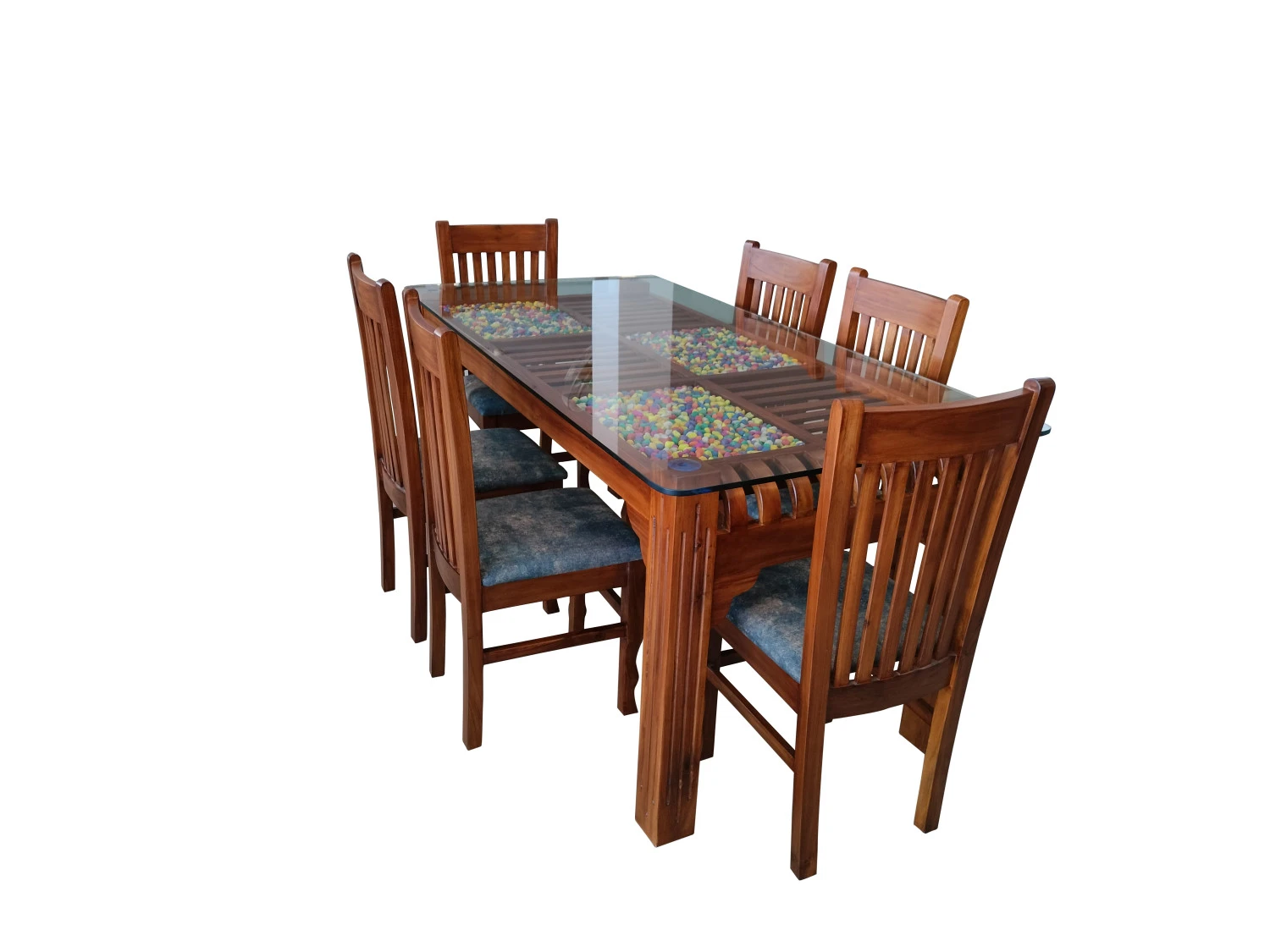 Deluxe Model  6 Seater Dining Set - VK Furniture | VK Furniture & Electronics Mangalore