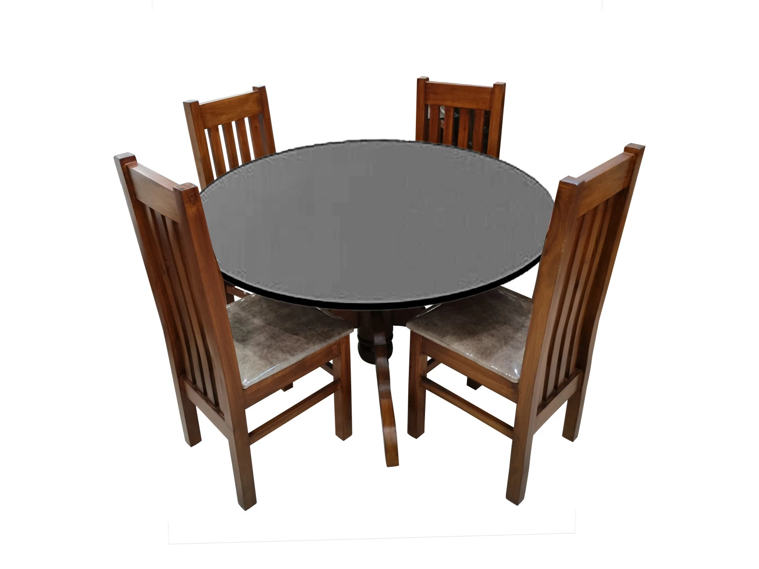 VK Galaxy Model wood 4 Seater Dining set - VK Furniture | VK Furniture & Electronics Mangalore
