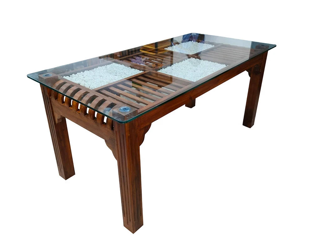 Deluxe Model Wood 6 Seater Dining Table