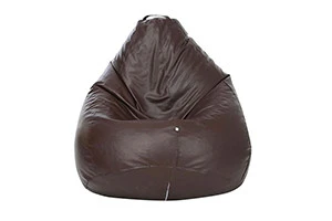 VK PREMIUM FABRIC CLASSIC BROWN BEAN BAG XXL FILLED WITH BEANS — VK Furniture & Electronics | VK Furniture Mangalore