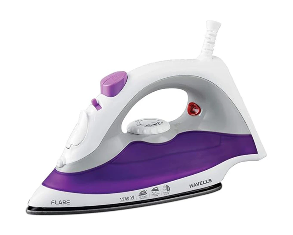 Havells Steam Iron Flare Purple 1250 W - VK Furniture | VK Furniture & Electronics Mangalore