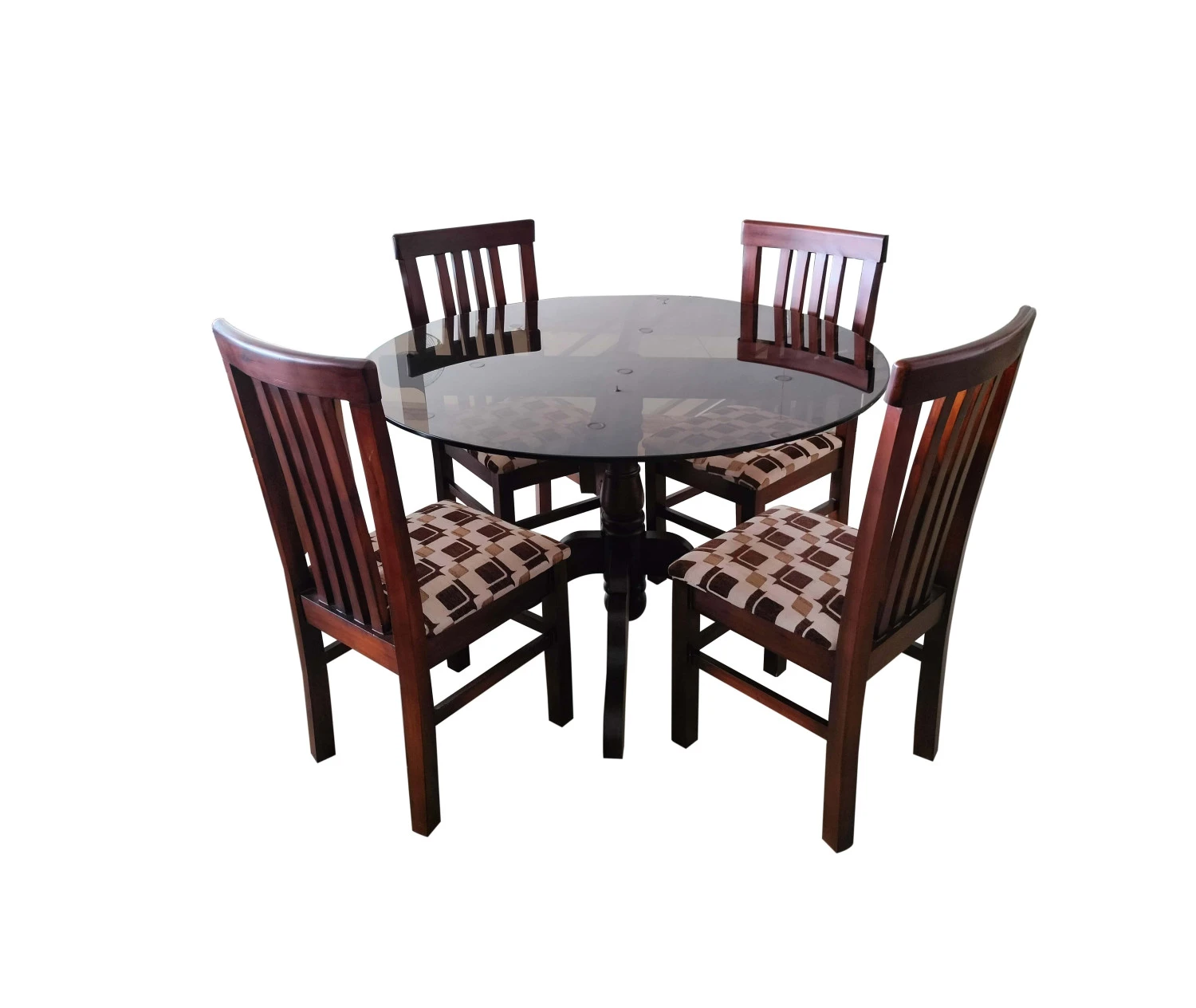 VK Hopton Model Wood 4 Seater Dining Set - VK Furniture | VK Furniture & Electronics Mangalore