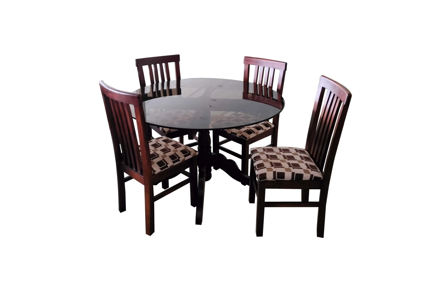 VK Hopton Model Wood 4 Seater Dining Set - VK Furniture | VK Furniture & Electronics Mangalore
