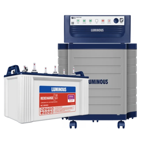 Luminous 120 Ah Battery UPS NEO ECO WATT)+RC15000 PRO)+Trolly - Luminous | VK Furniture & Electronics Mangalore