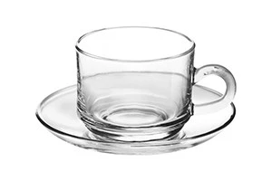 Treo Bistro Glass Tea Cup & Saucer