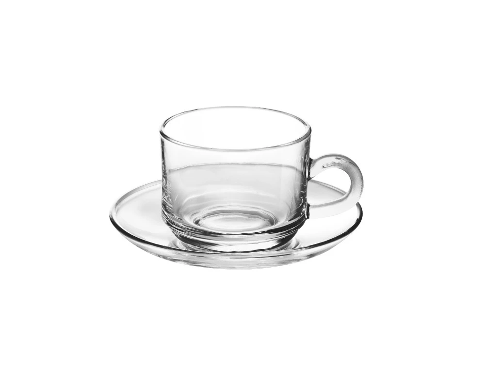 Treo Bistro Glass Tea Cup & Saucer - VK Furniture | VK Furniture & Electronics Mangalore