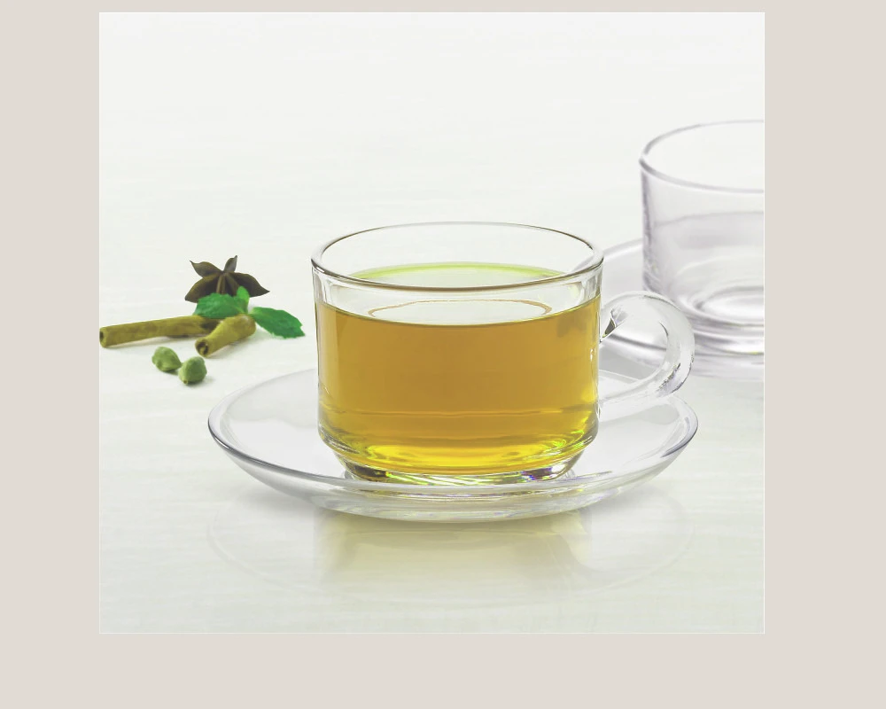 Treo Bistro Glass Tea Cup & Saucer - VK Furniture | VK Furniture & Electronics Mangalore