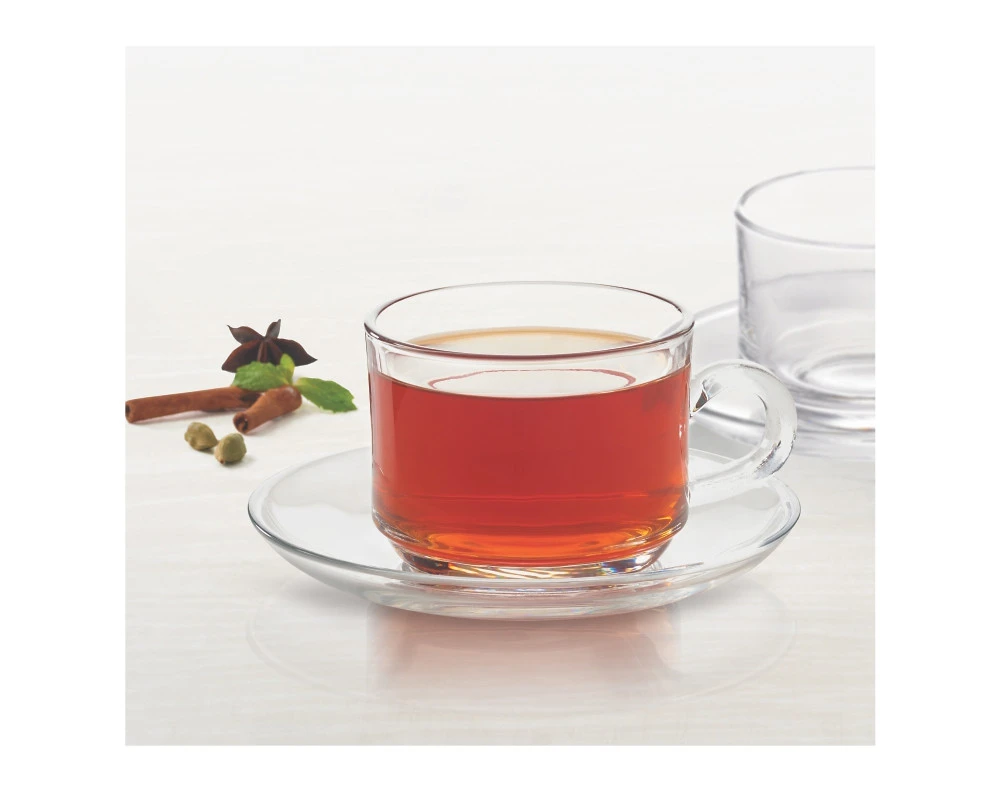 Treo Bistro Glass Tea Cup & Saucer - VK Furniture | VK Furniture & Electronics Mangalore