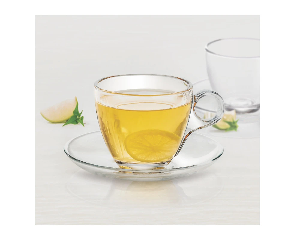 Treo Vella Glass tea Cup & Saucer - VK Furniture | VK Furniture & Electronics Mangalore