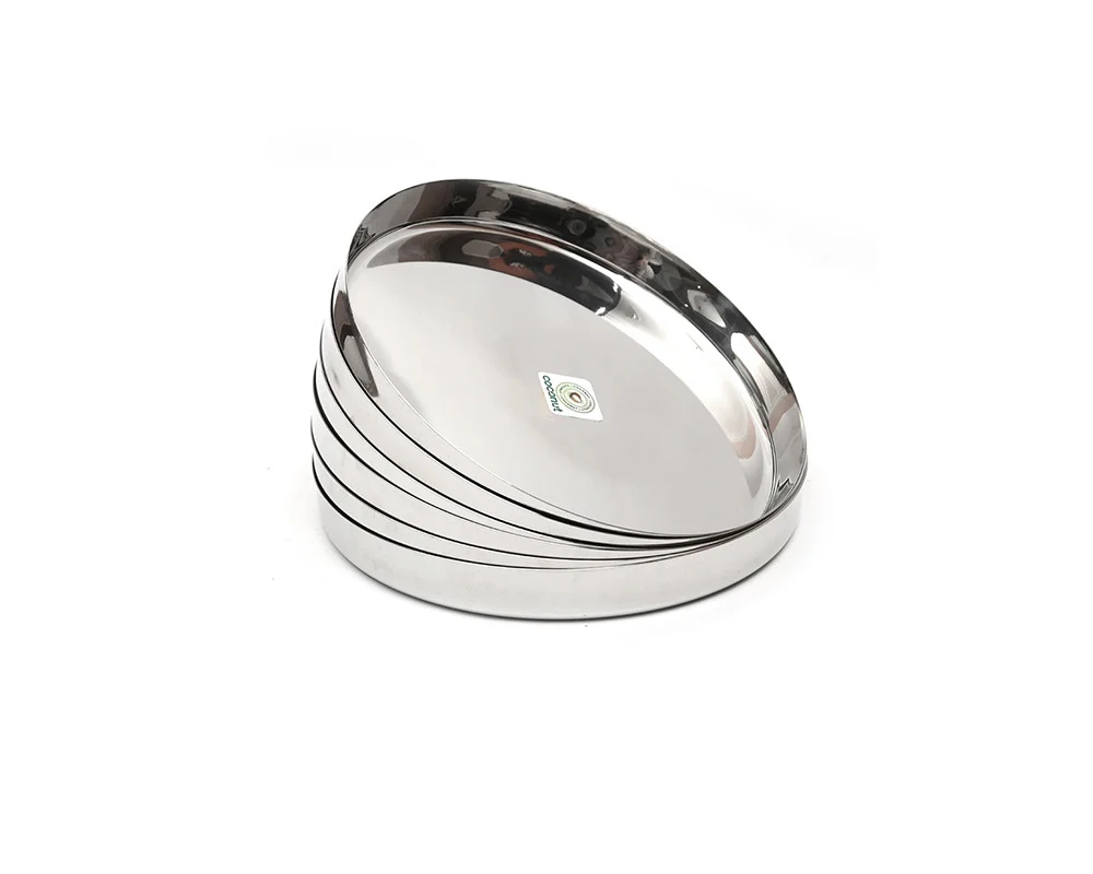 Stainless Steel Plain kumcha Dinner Plate - VK Furniture | VK Furniture & Electronics Mangalore