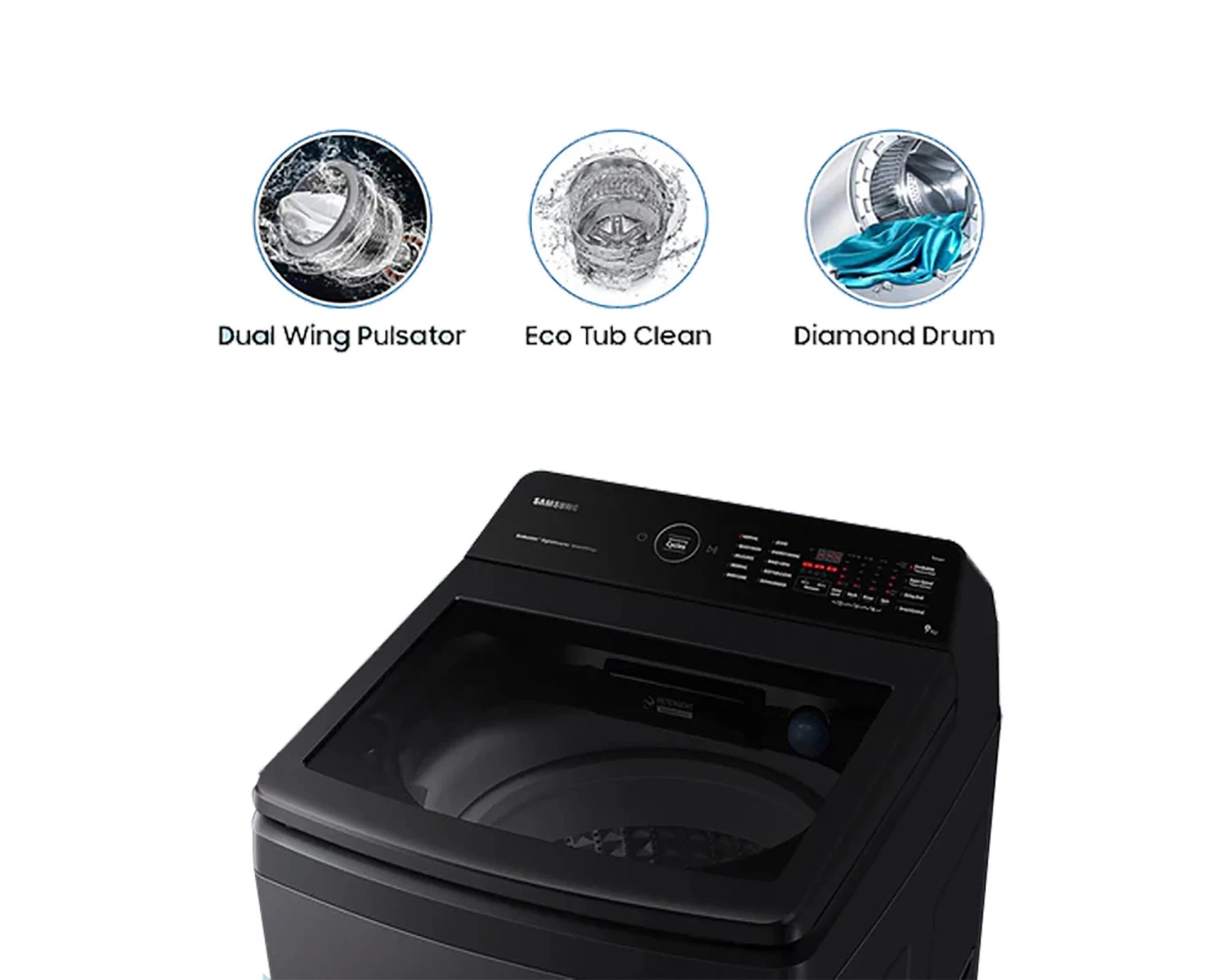 SAMSUNG WM FULLY AUTO WA90BG4686BVTL 9KG 5 STAR - Samsung | VK Furniture & Electronics Mangalore