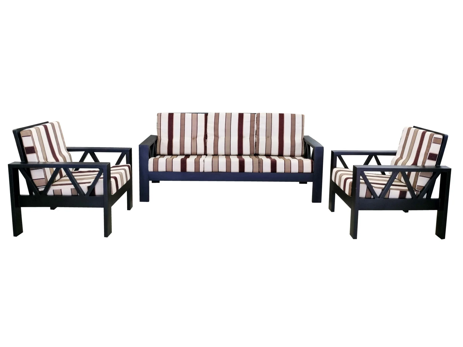 VK Winchester Black 3+1+1 Sofa Set - VK Furniture | VK Furniture & Electronics Mangalore