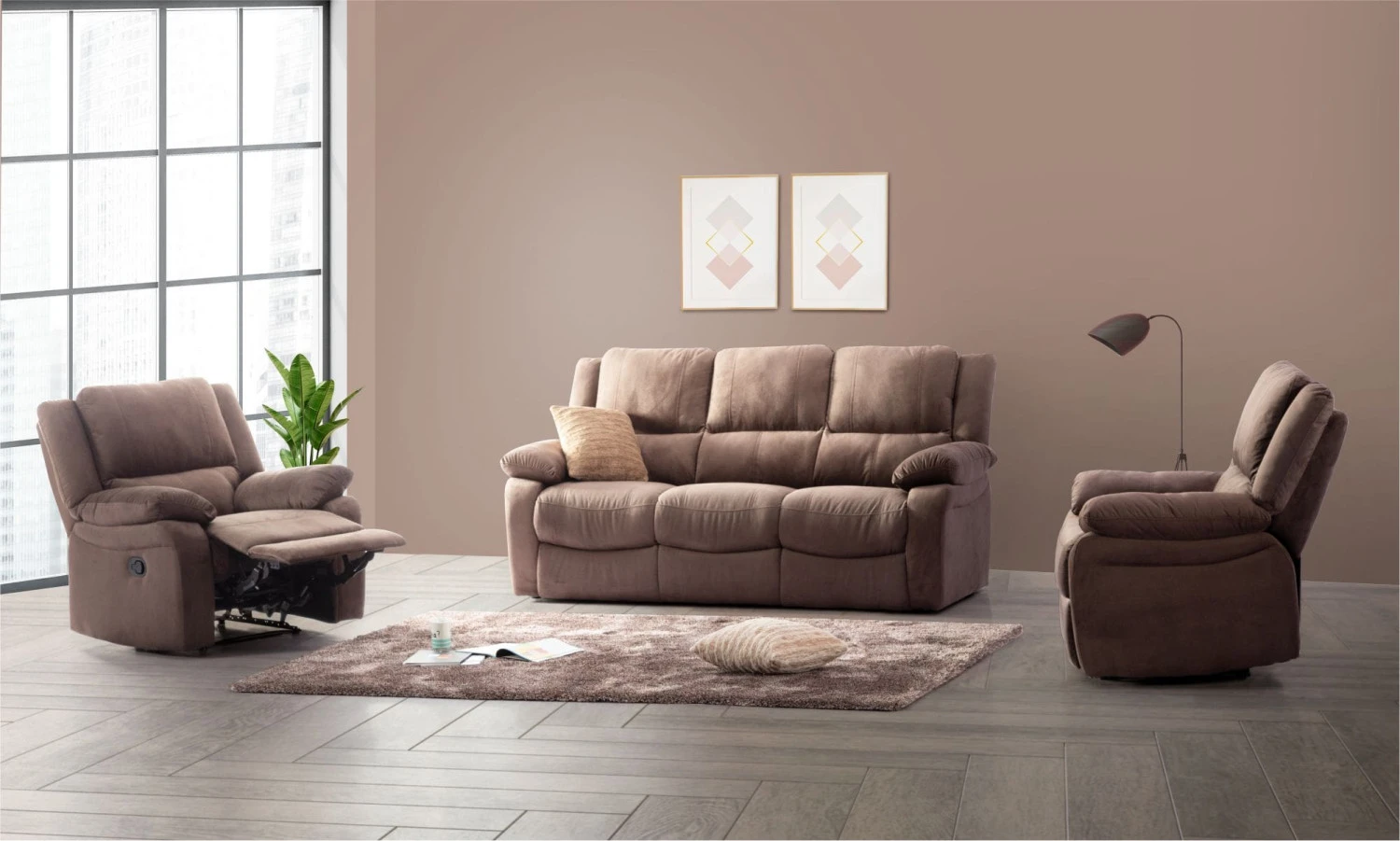MURPHY RECLINER SET 3+1+1 — VK Furniture & Electronics | VK Furniture Mangalore