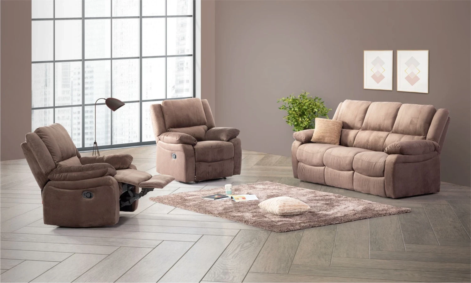 Murphy Recliner Set 3+1+1 - VK Furniture | VK Furniture & Electronics Mangalore