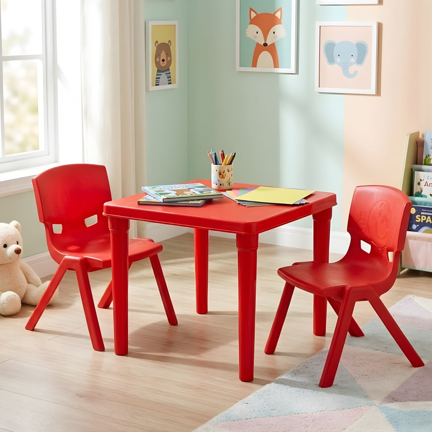 Nilkamal Genius Ludo Table + 2 Chairs Kid's Study Set — Nilkamal | VK Furniture Mangalore