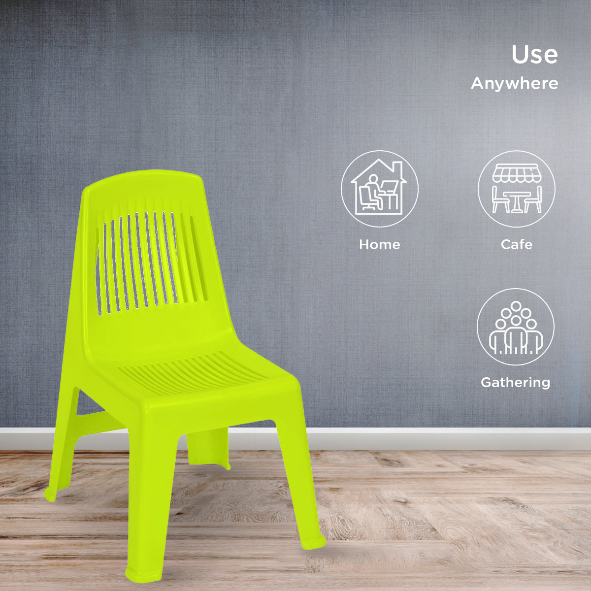 Nilkamal CHR5027 Plastic Baby Armless Chair (Spring Green) - Nilkamal | VK Furniture & Electronics Mangalore