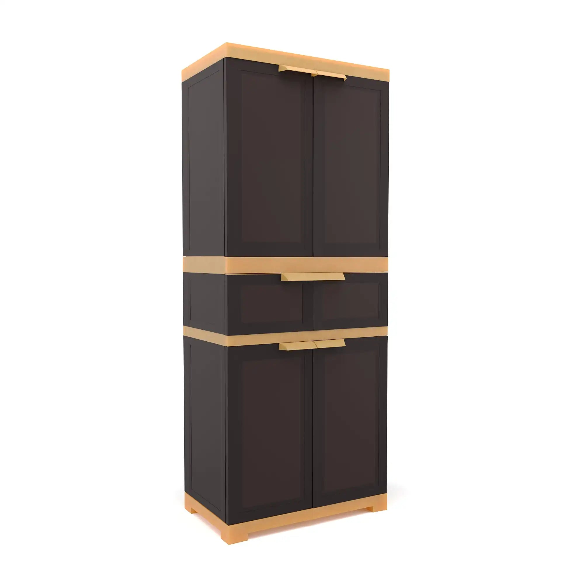 Nilkamal Freedom FMDR 1C Plastic Cabinet with 1 Drawer (Brown & Biscuit) - Nilkamal | VK Furniture & Electronics Mangalore